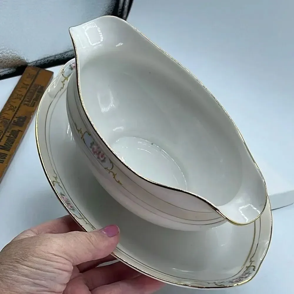 Vintage Noritake “The Celtic” porcelain gravy boat.